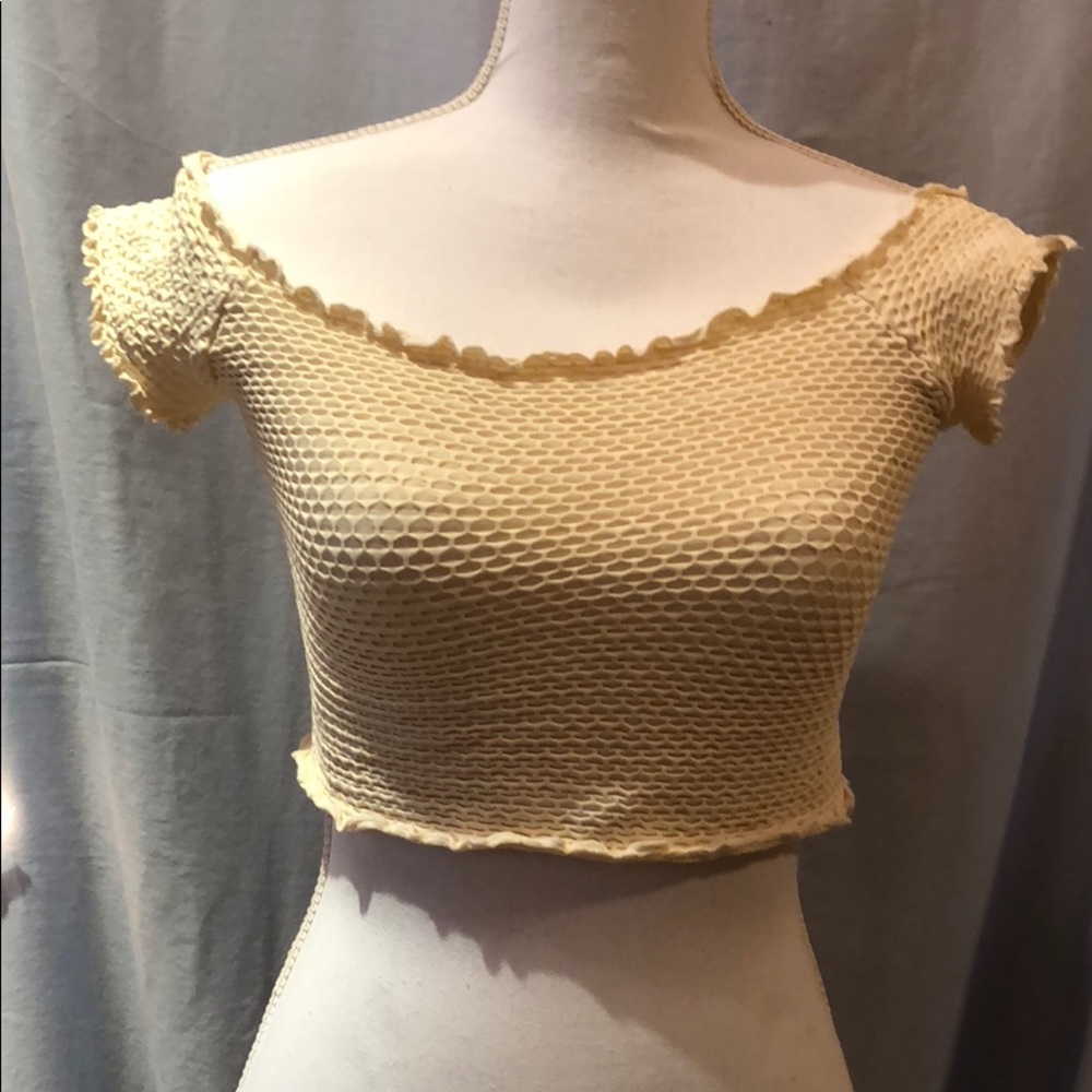Free People crop top Ivory Size M/L NWT